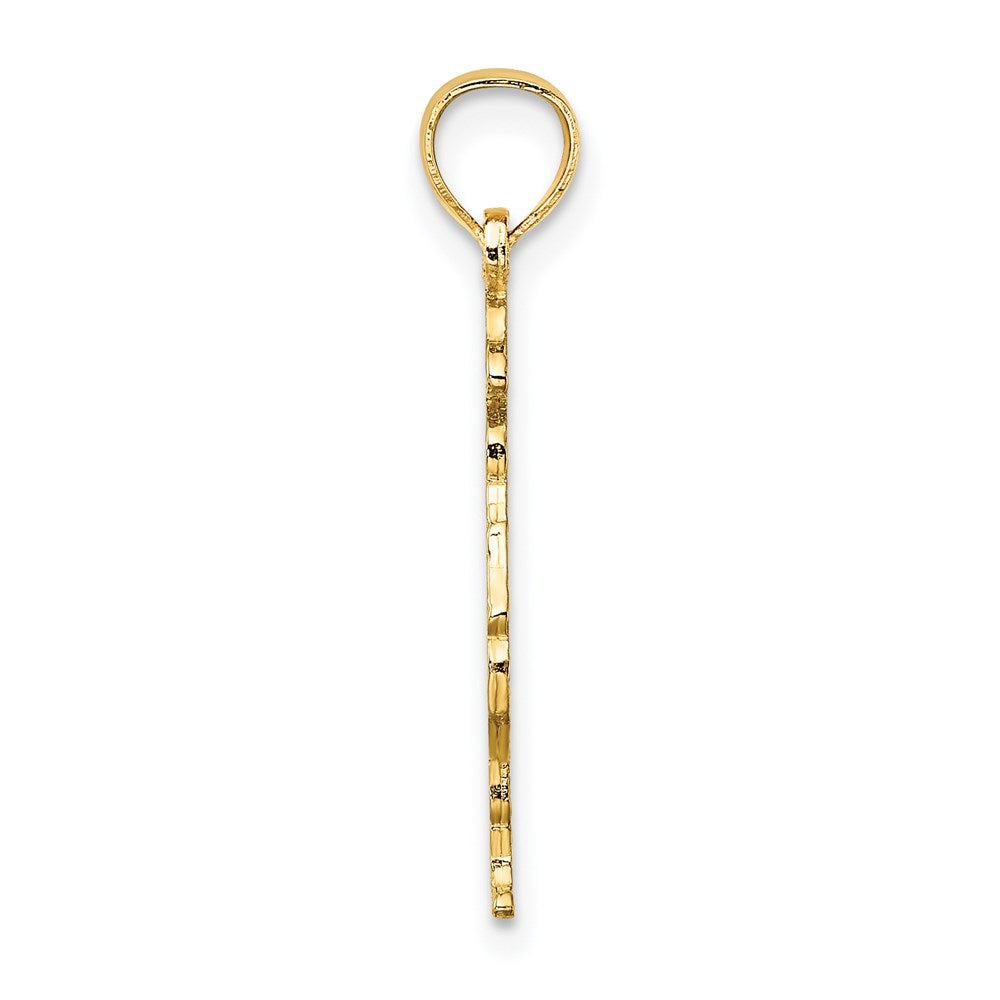 14k Yellow Gold 7.7 mm Fireman w/Hose Charm (0.9 grams)