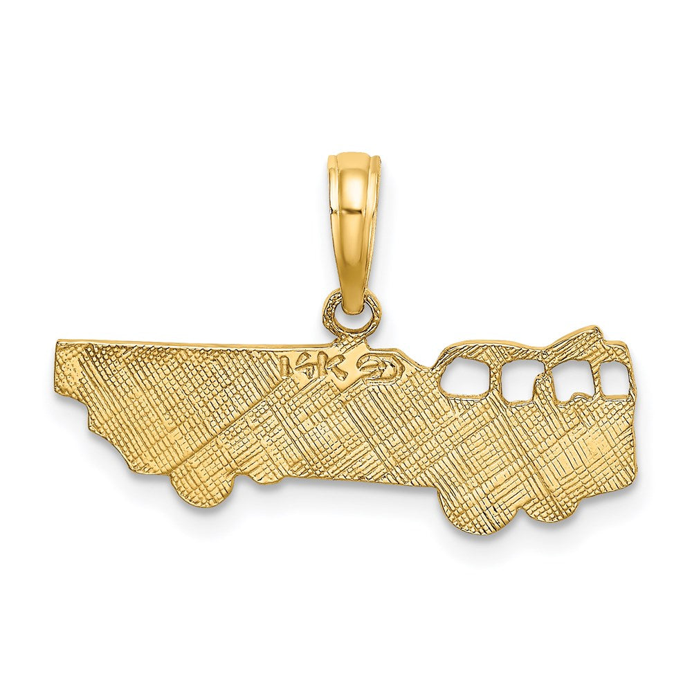 14k Yellow Gold 24 mm Fire Truck Charm (1.37 grams)