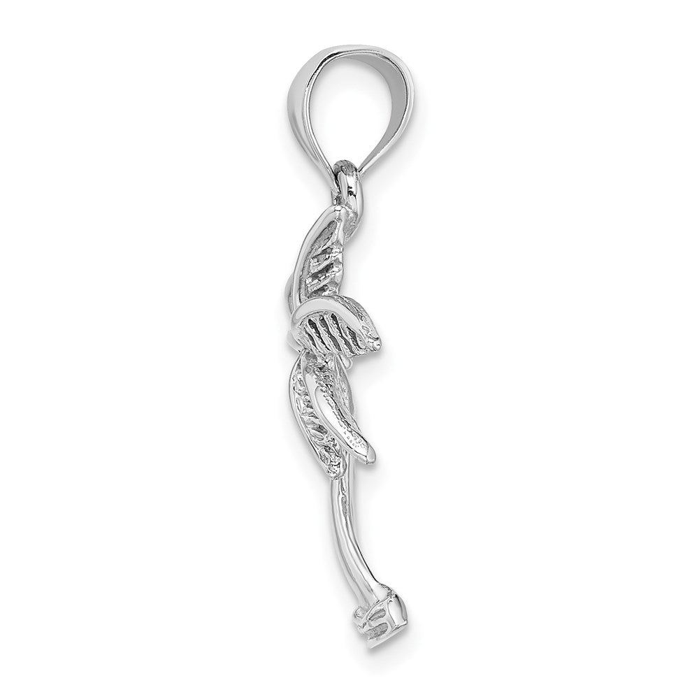 14k White Gold 15.77 mm Palm Tree Pendant (2.34 grams)