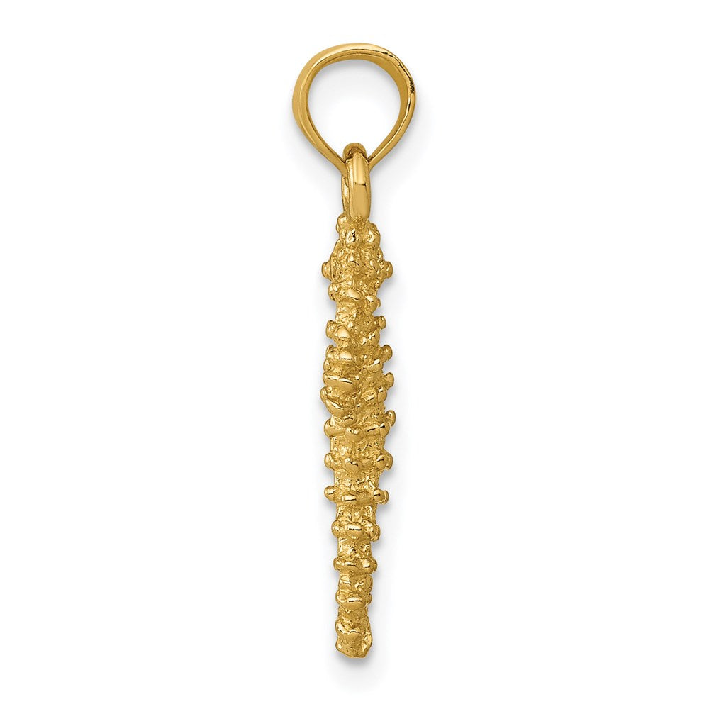 14k Yellow Gold 8 mm Seahorse Pendant (1.04 grams)