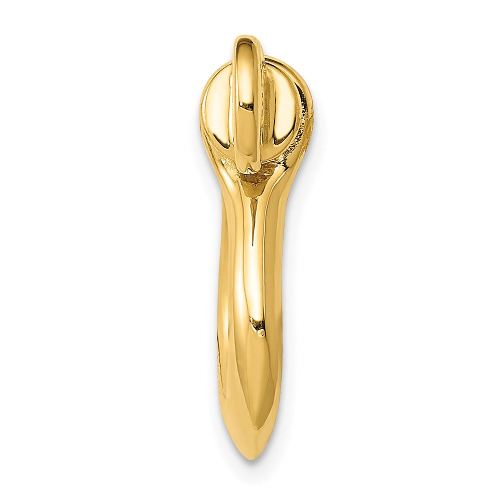 14k Yellow Gold 20 mm 3D Large Shackle Link Pendant (5.29 grams)