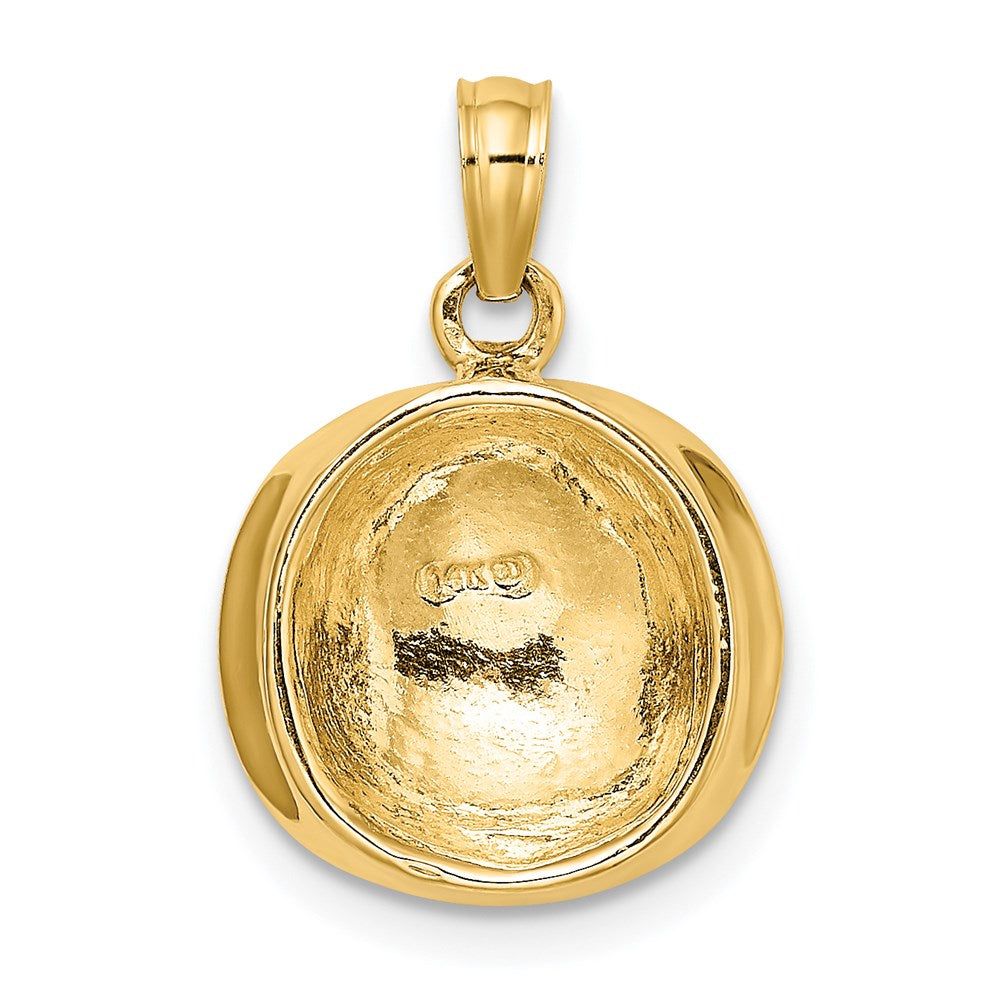 14k Yellow Gold 13.66 mm 3D Sailor Hat Charm (2.56 grams)