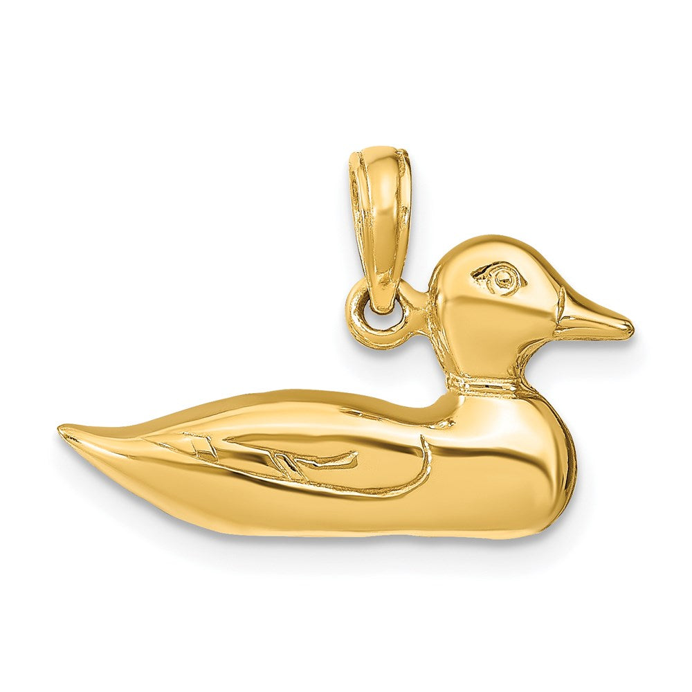 14k Yellow Gold 22 mm Mallard Charm (2.07 grams)