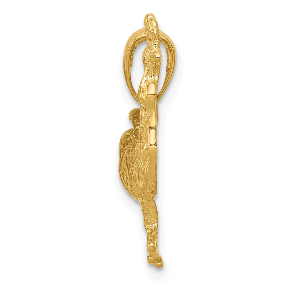 14k Yellow Gold 23 mm Rooster Pendant (1.83 grams)