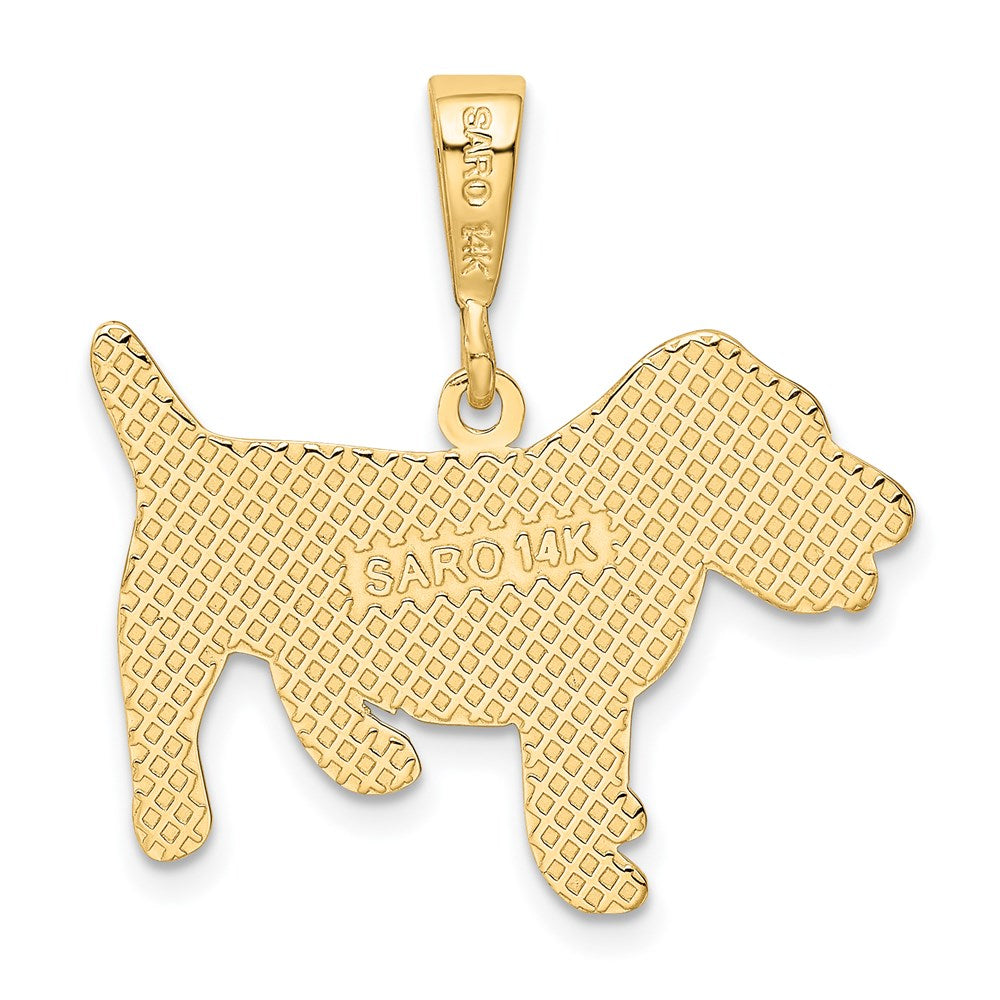 14k Yellow Gold 25 mm Jack Russell Terrier Dog Pendant (2.29 grams)
