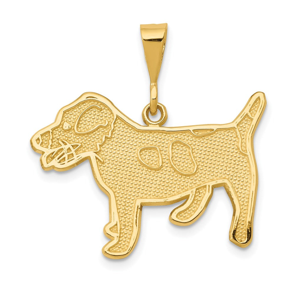 14k Yellow Gold 25 mm Jack Russell Terrier Dog Pendant (2.29 grams)