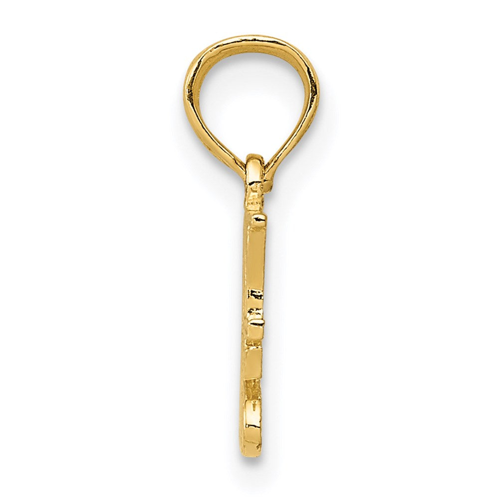 14k Yellow Gold 18 mm I HEART MY DOGS Pendant (0.65 grams)