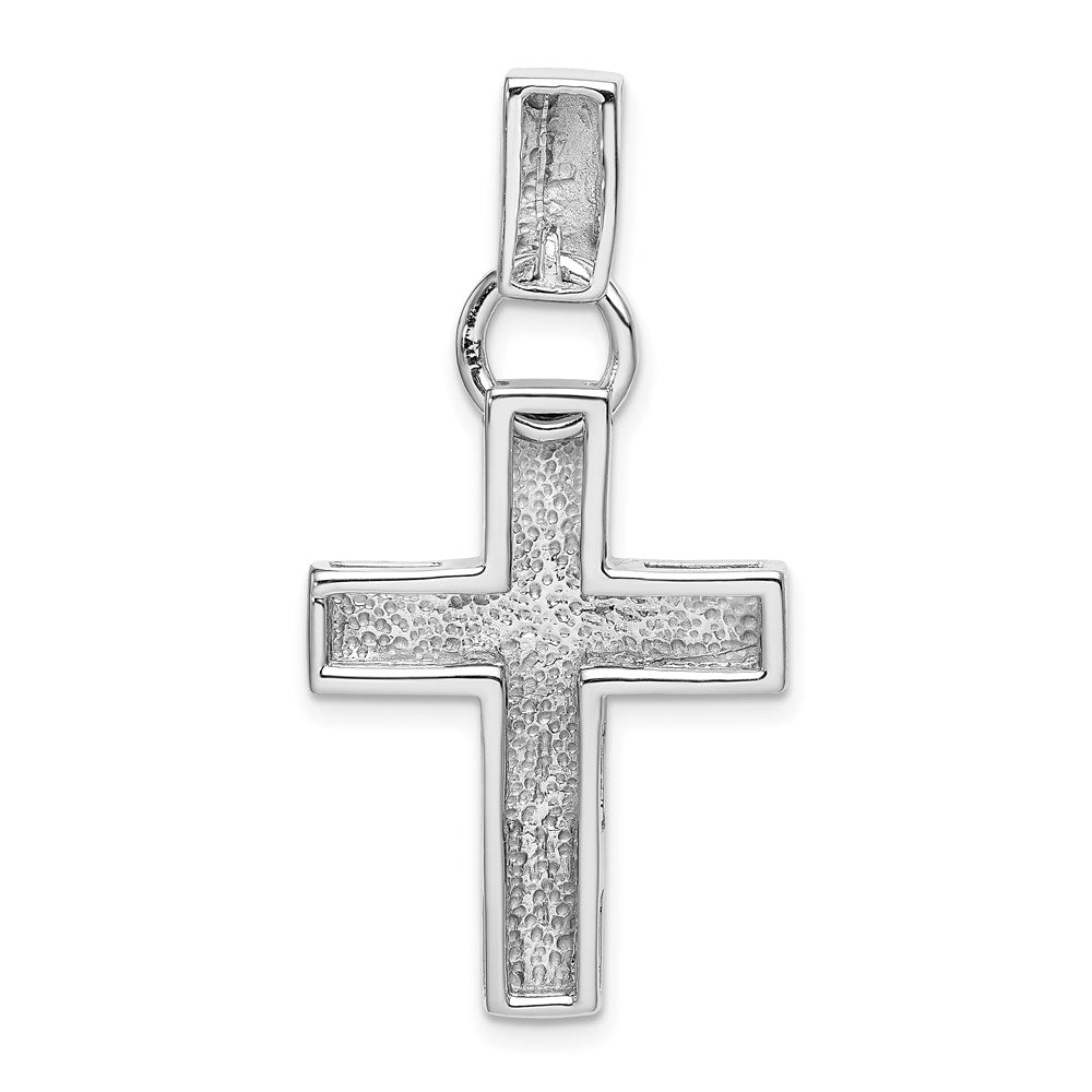 14k White Gold 20.4 mm Modern Cross Pendant (5.69 grams)