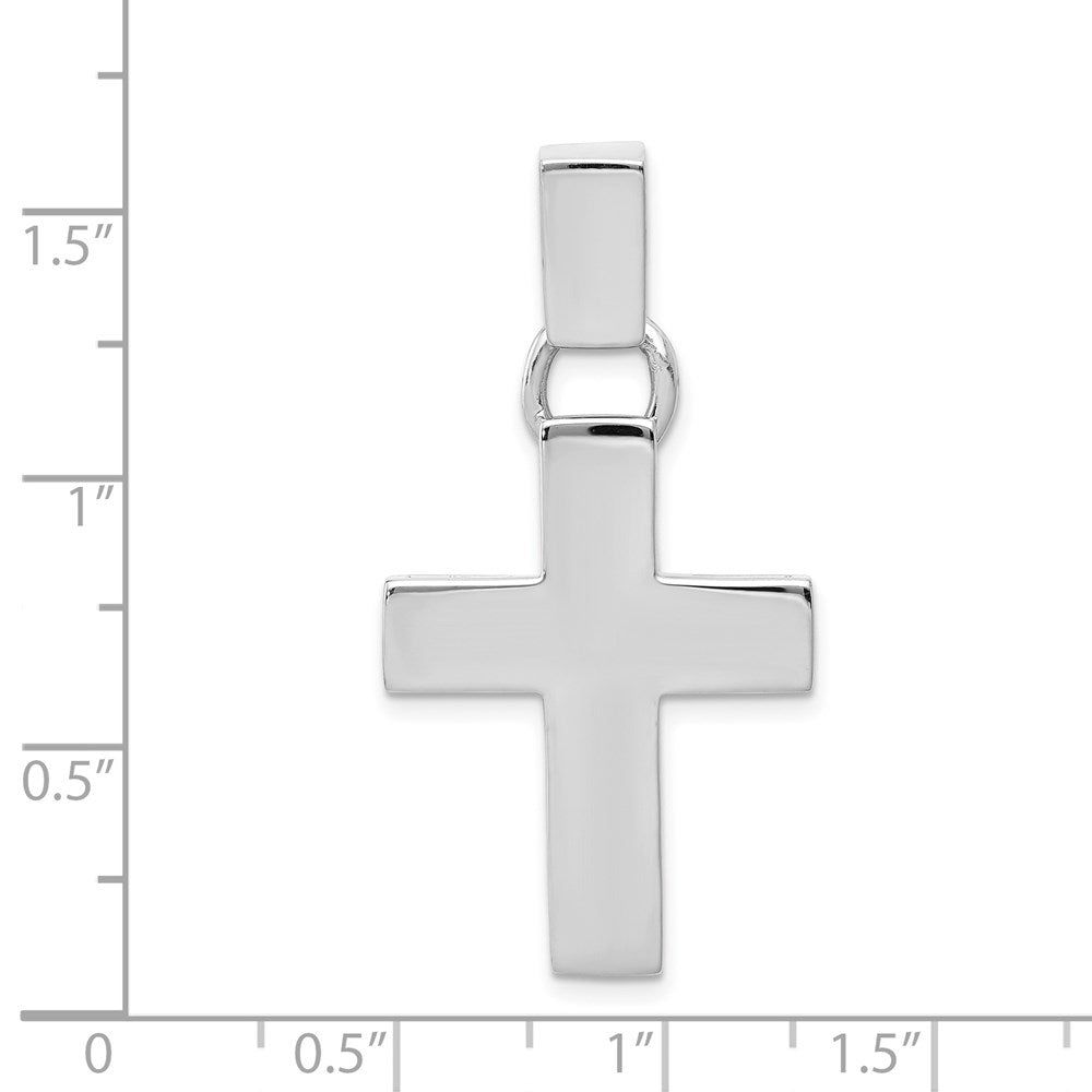 14k White Gold 20.4 mm Modern Cross Pendant (5.69 grams)