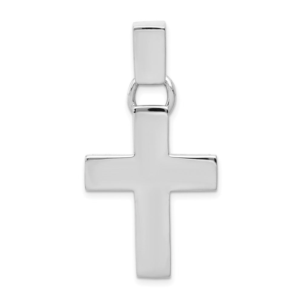 14k White Gold 20.4 mm Modern Cross Pendant (5.69 grams)