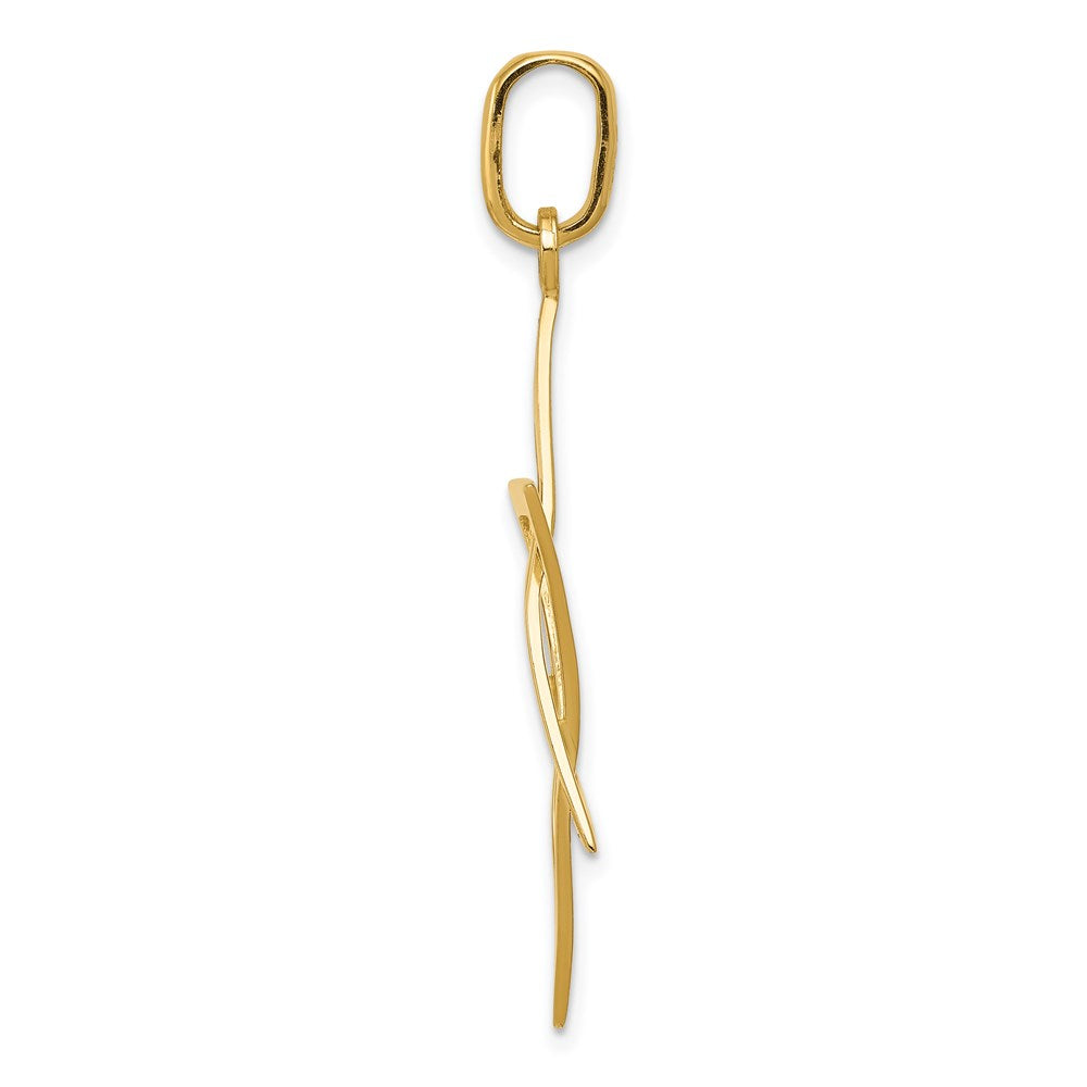 14k Yellow Gold 15 mm Elongated Star of David Pendant (1.69 grams)