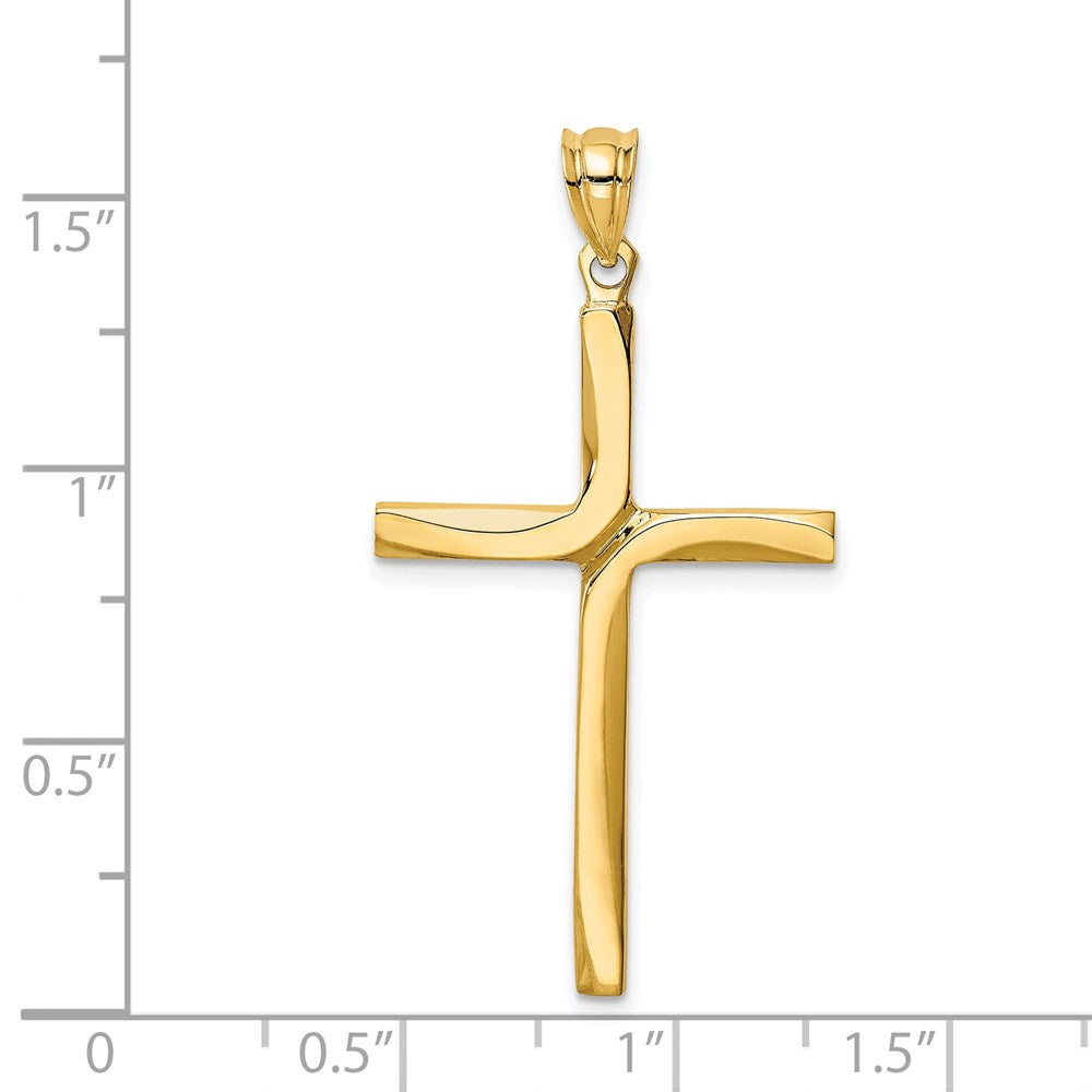 14k Yellow Gold 21 mm Polished Cross Pendant (2.19 grams)