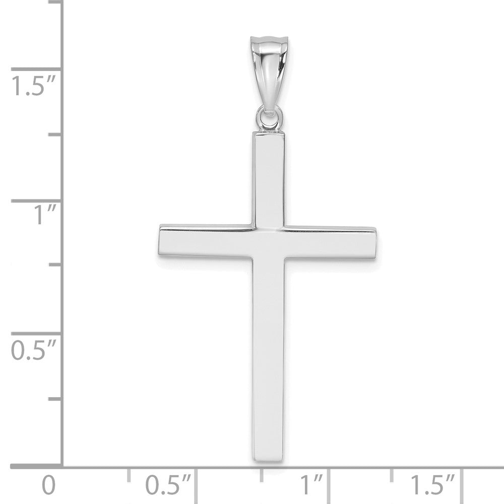 14k White Gold 21 mm Latin Cross Pendant (1.35 grams)