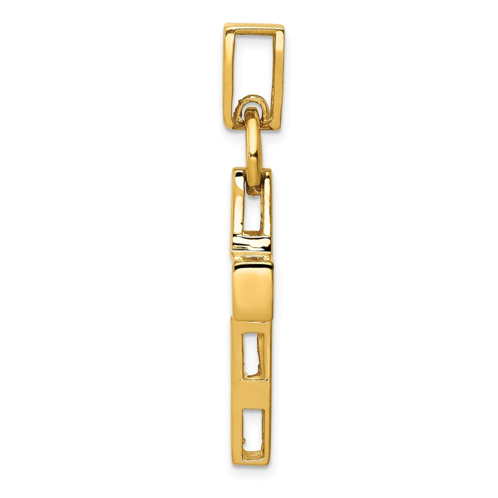 14k Yellow Gold 20.4 mm Hollow Cross Pendant (6.2 grams)