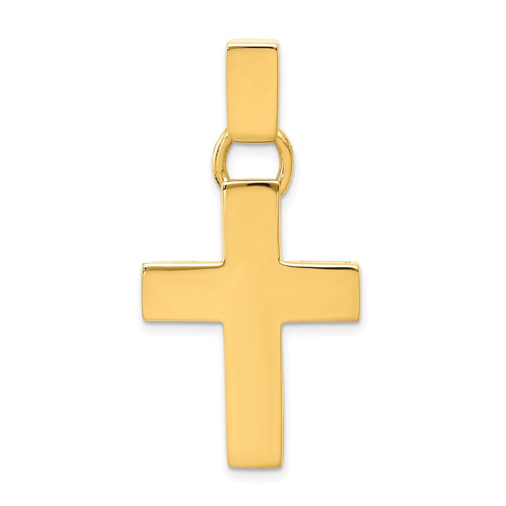 14k Yellow Gold 20.4 mm Hollow Cross Pendant (6.2 grams)