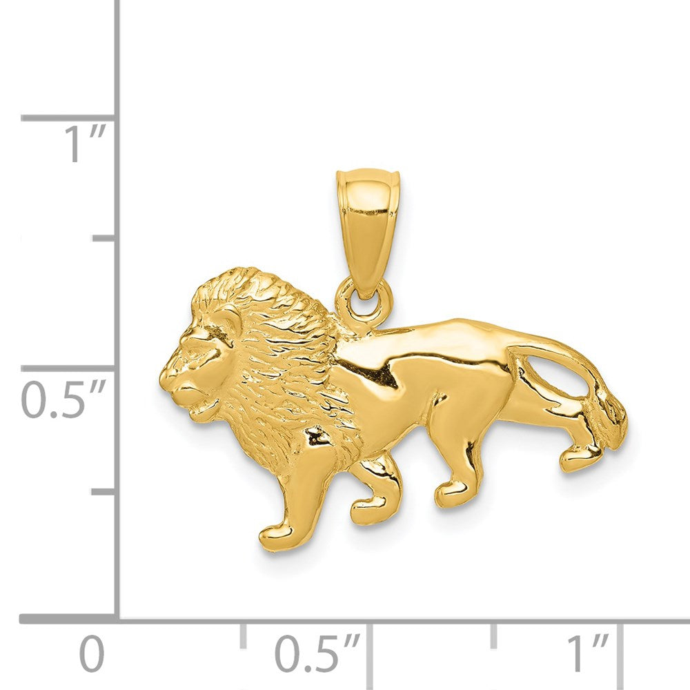 14k Yellow Gold 23 mm Lion Charm (1.95 grams)