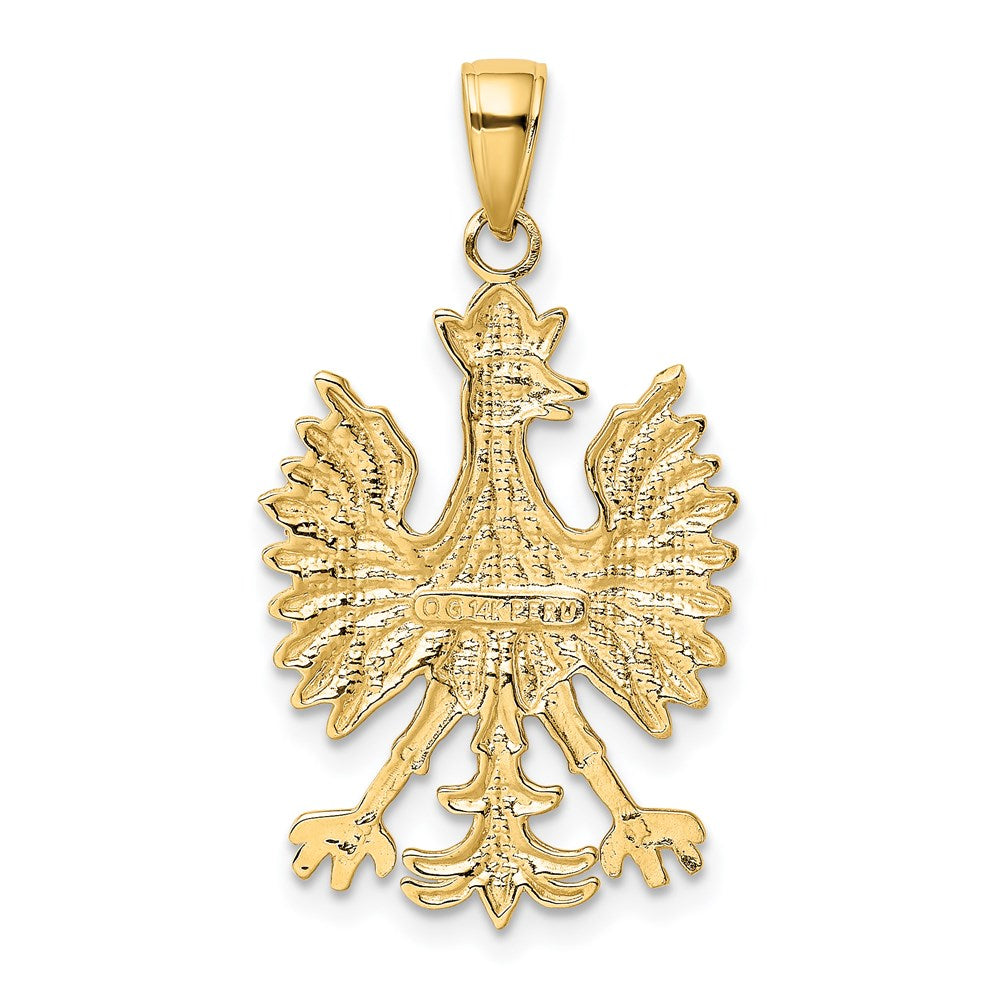 14k Yellow Gold 18 mm Phoenix Mythological Bird Charm (2.1 grams)