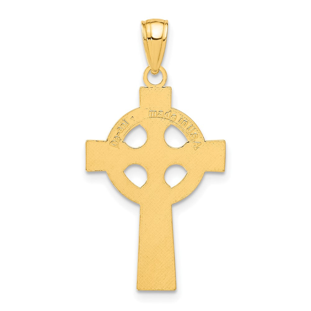14k Yellow Gold 17 mm Celtic Cross Pendant (1.35 grams)