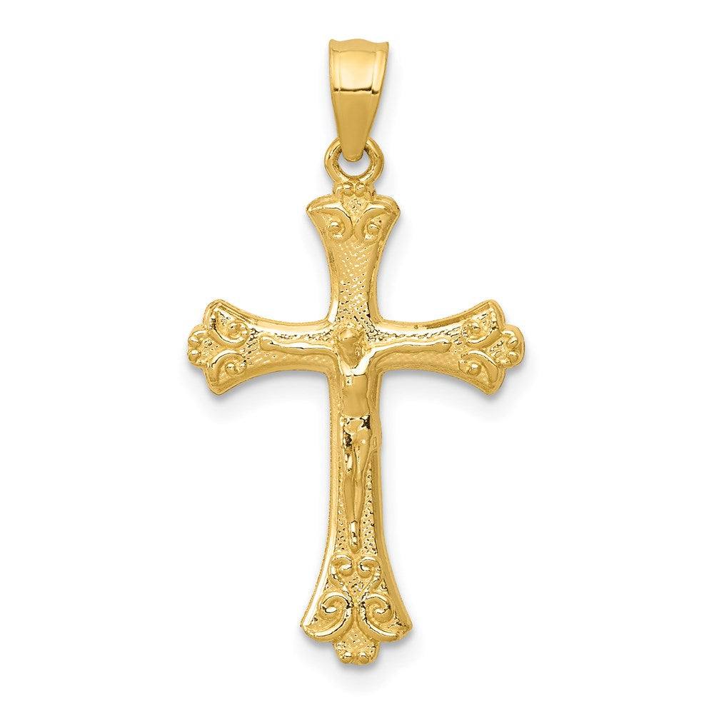 14k Yellow Gold 16 mm Crucifix Pendant (0.94 grams)