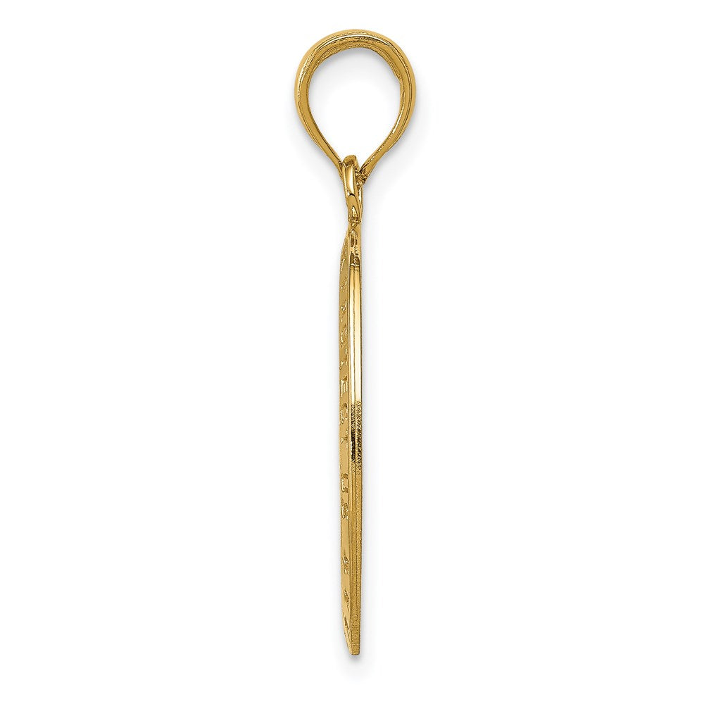 14k Yellow Gold 12.75 mm Saint Christopher Medal Pendant (1.64 grams)