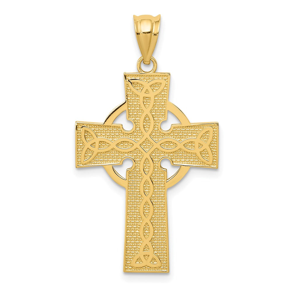 14k Yellow Gold 19 mm Celtic Cross Pendant (1.81 grams)
