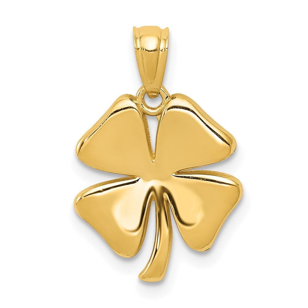 14k Yellow Gold Gold Polished 4 Leaf Clover Pendant (0.81 grams)