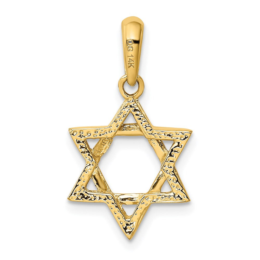 14k Yellow Gold 15 mm Star of David Pendant (1.6 grams)