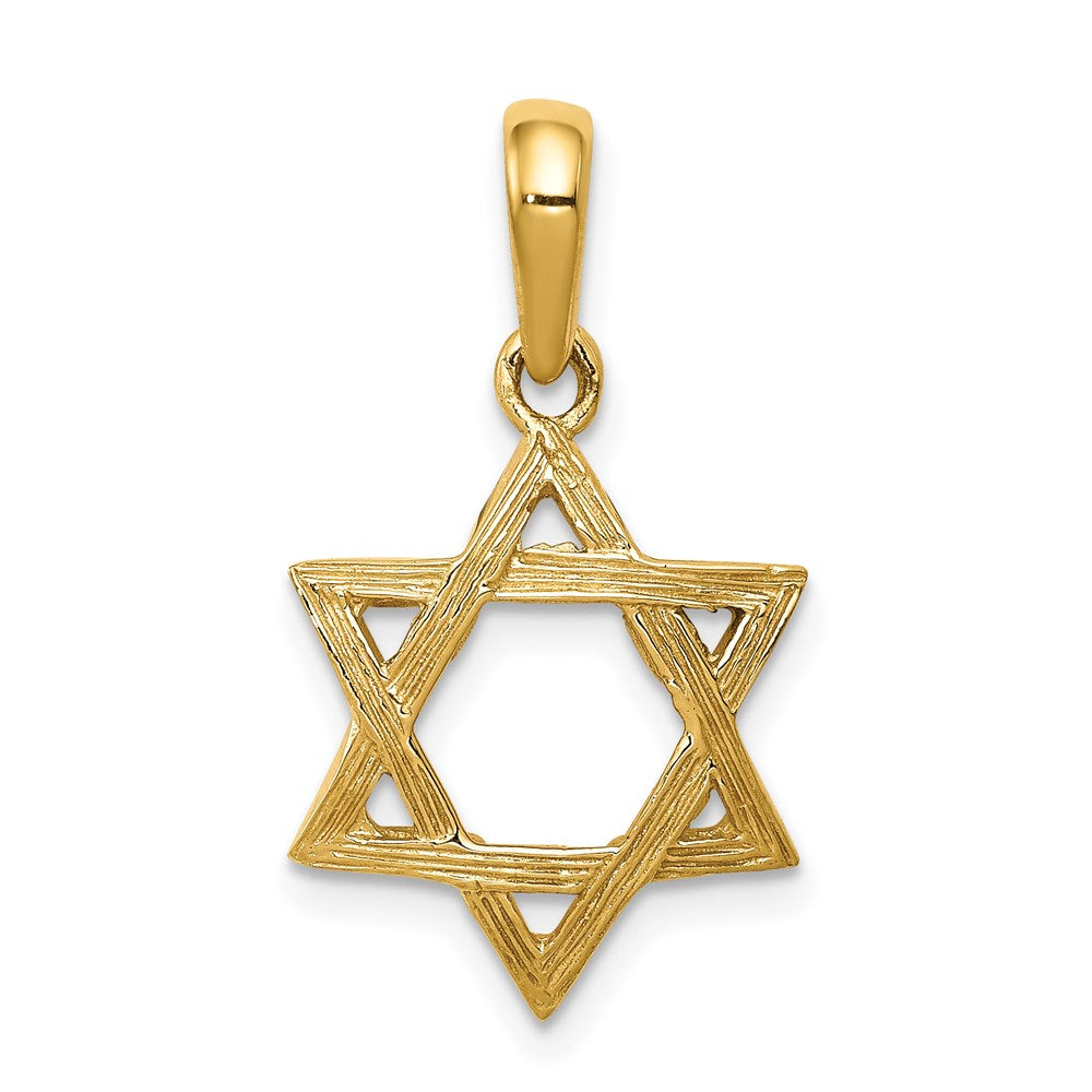 14k Yellow Gold 15 mm Star of David Pendant (1.6 grams)