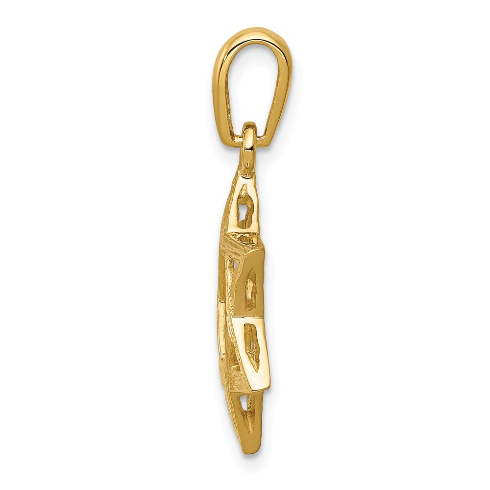 14k Yellow Gold 15 mm Star of David Pendant (2.12 grams)