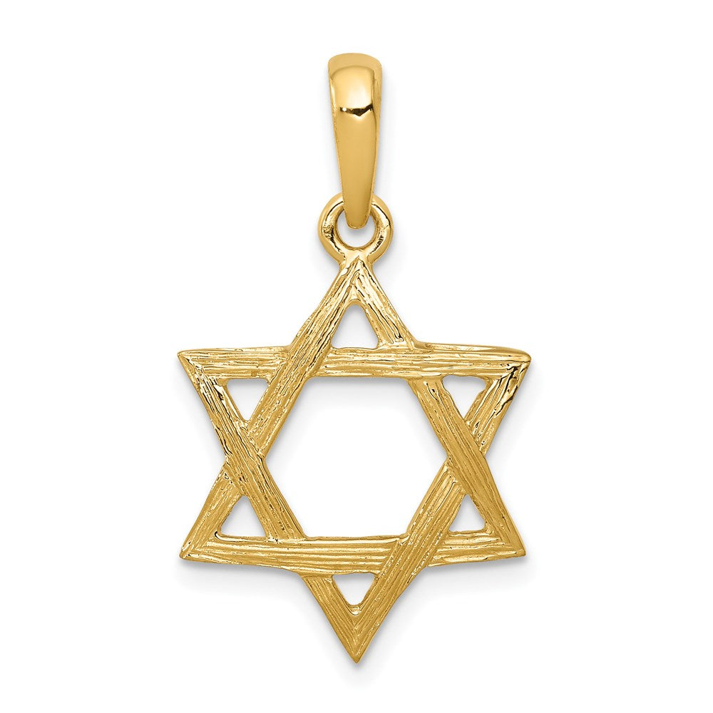 14k Yellow Gold 15 mm Star of David Pendant (2.12 grams)