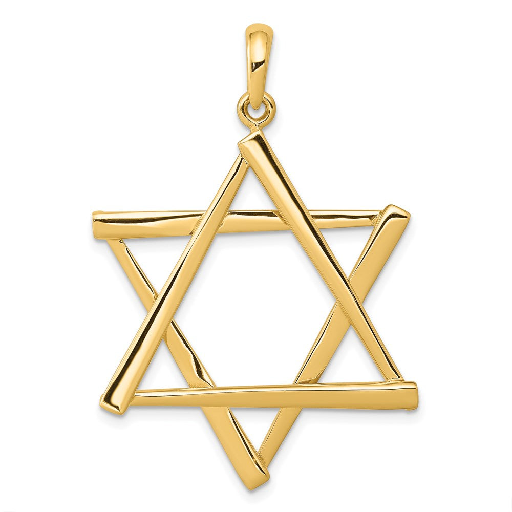 14k Yellow Gold 30 mm Star of David Pendant (5.17 grams)
