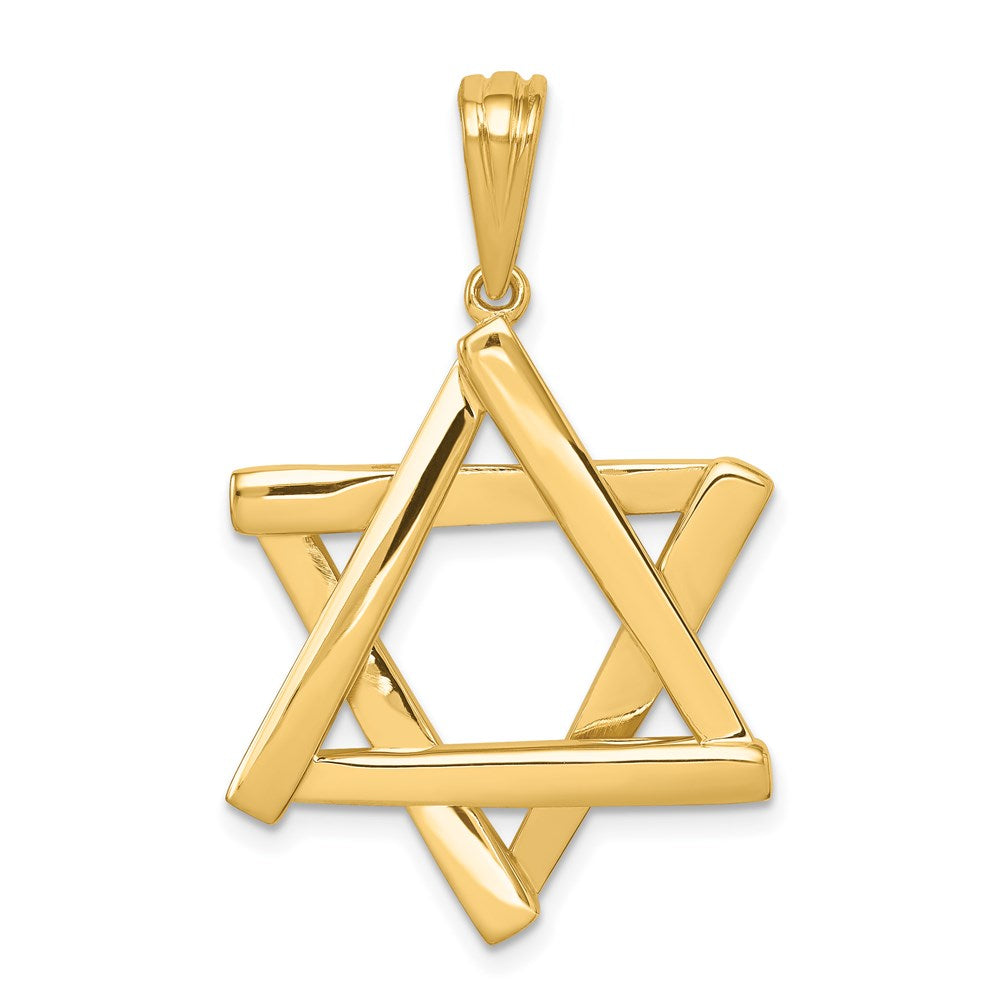 14k Yellow Gold 24 mm Star of David Pendant (6.52 grams)
