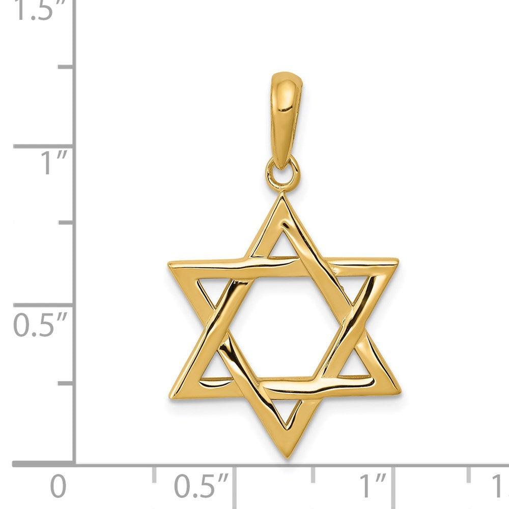 14k Yellow Gold 20 mm Star of David Pendant (3.99 grams)