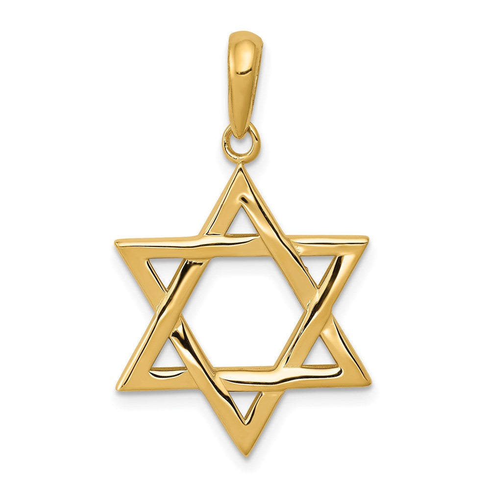14k Yellow Gold 20 mm Star of David Pendant (3.99 grams)