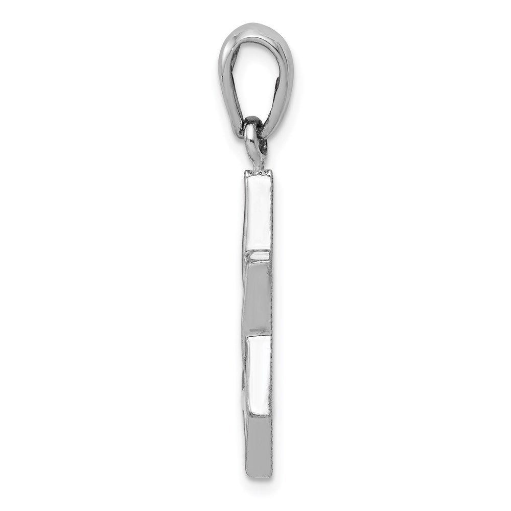 14k White Gold 20 mm Star of David Pendant (3.71 grams)