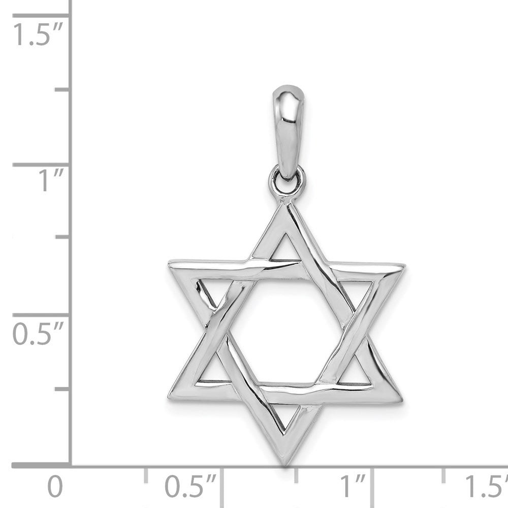 14k White Gold 20 mm Star of David Pendant (3.71 grams)