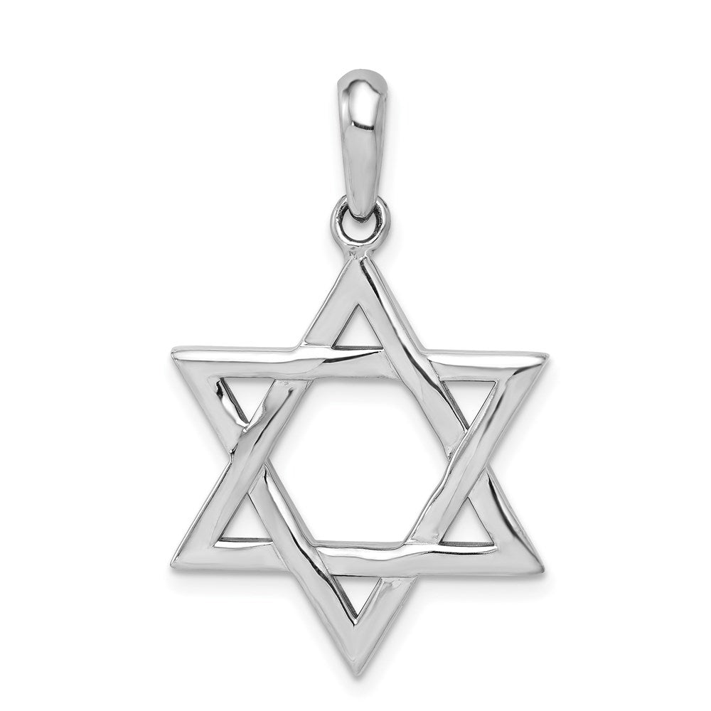 14k White Gold 20 mm Star of David Pendant (3.71 grams)