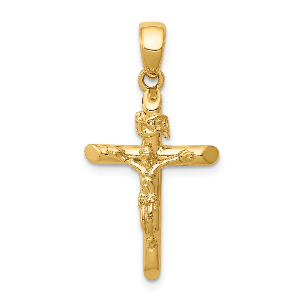 14k Yellow Gold 16 mm Polished Crucifix Cross Pendant (2.84 grams)