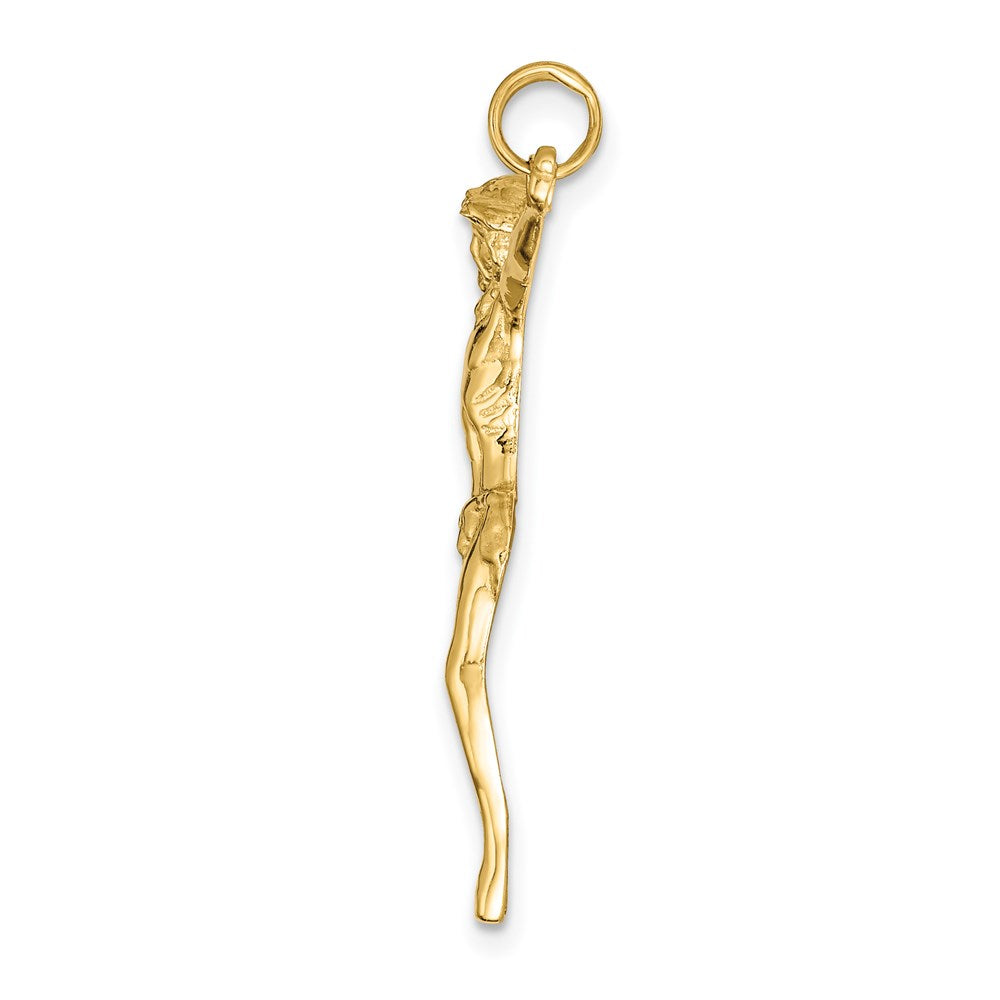 14k Yellow Gold 25.5 mm Polished Corpus Pendant (1.4 grams)