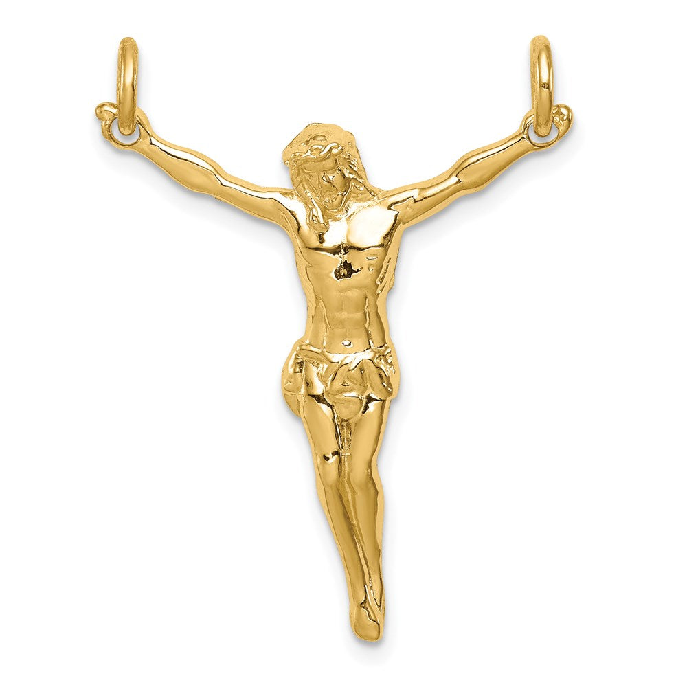 14k Yellow Gold 25.5 mm Polished Corpus Pendant (1.4 grams)