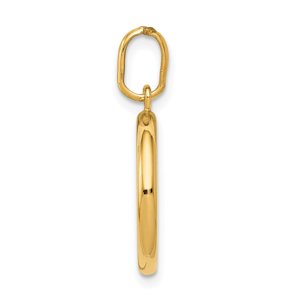 14k Yellow Gold 16 mm Polished And Satin St Christopher Medal Pendant (1.3 grams)