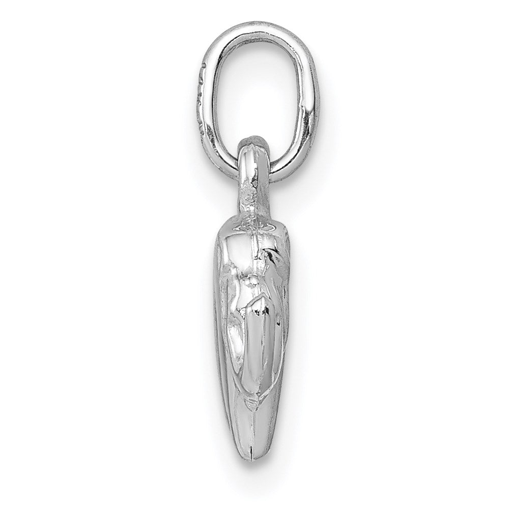 14k White Gold 13 mm Elephant Charm (0.41 grams)