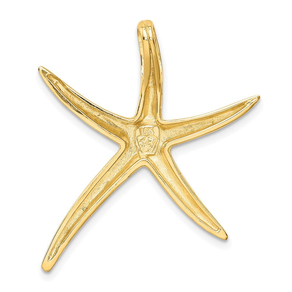 14k Yellow Gold 28 mm Polished Starfish Slide (3.87 grams)