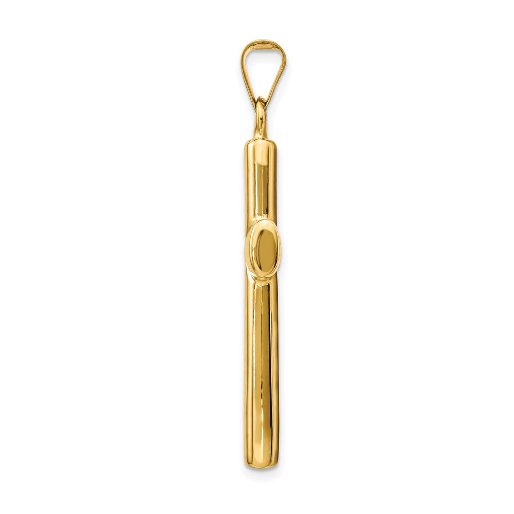 14k Yellow Gold 23.44 mm Polished Stamping Cross Pendant (1.73 grams)