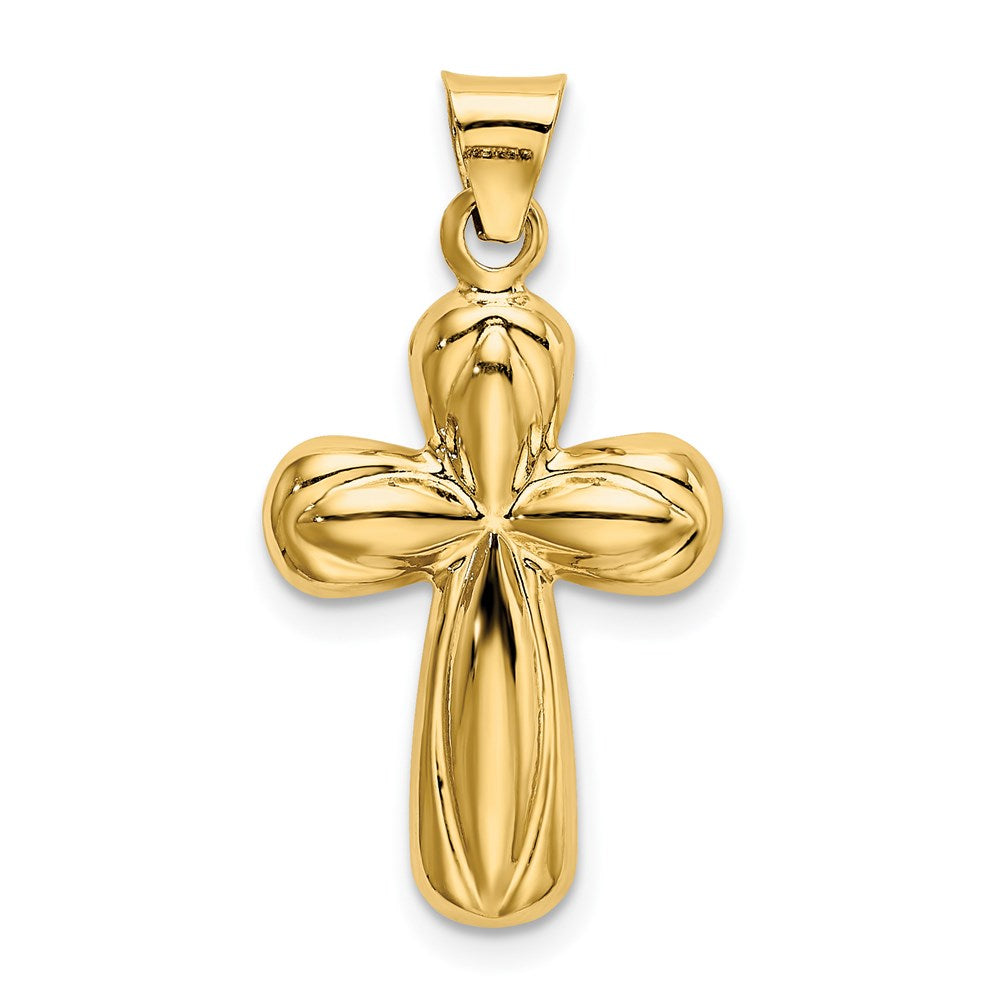 14k Yellow Gold 13.86 mm Polished Stamping Cross Pendant (0.95 grams)