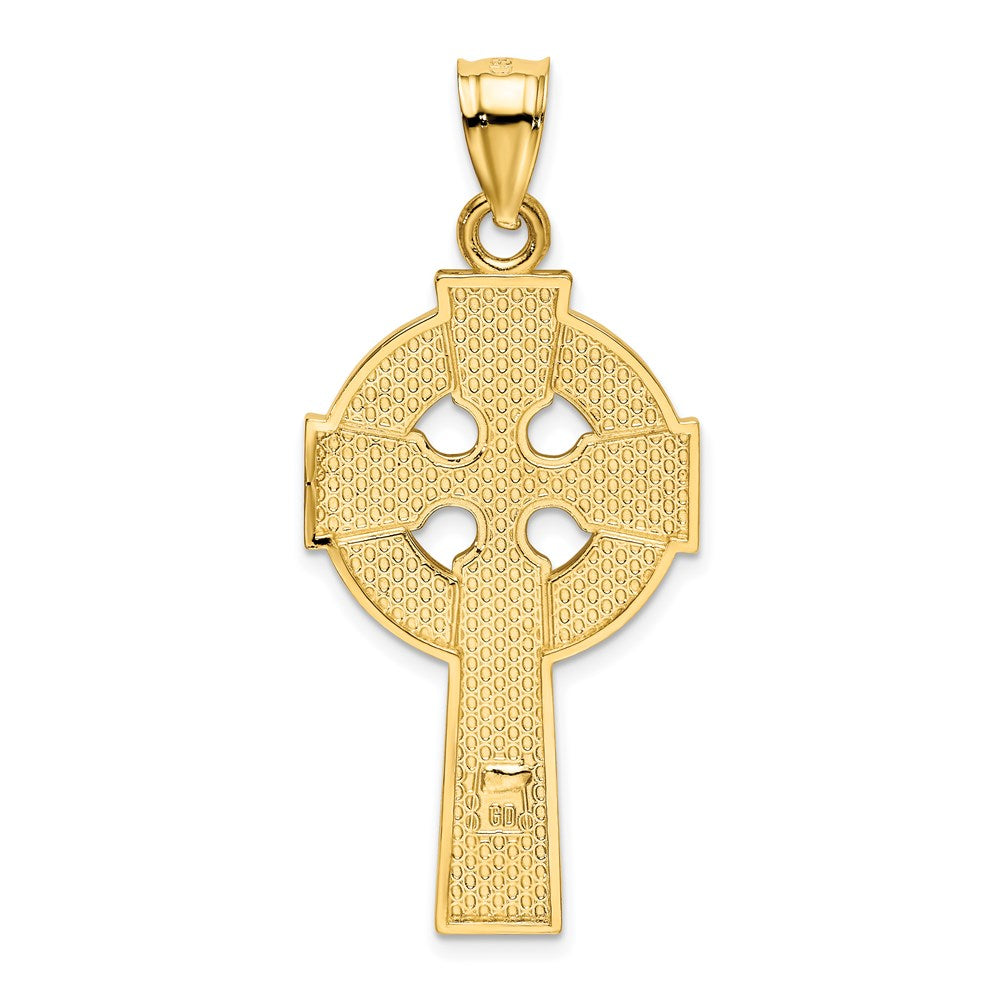14k Yellow Gold 20.61 mm Polished Celtic Cross Pendant (4.35 grams)