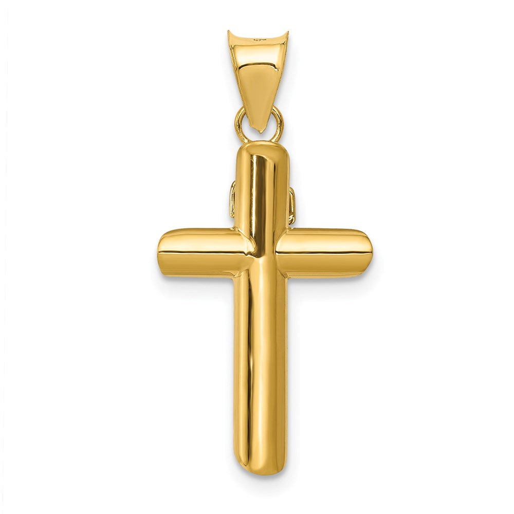 14k Two-tone 15 mm Two-Tone Polished Crucifix Pendant (1.26 grams)