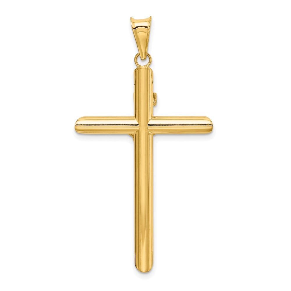 14k Two-tone 26 mm Two-Tone Polished Crucifix Pendant (2.09 grams)