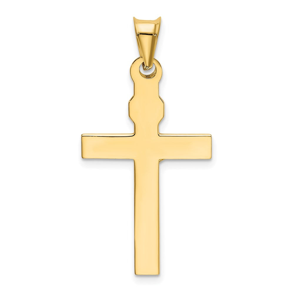 14k Two-tone 18 mm INRI Crucifix Pendant (1.17 grams)