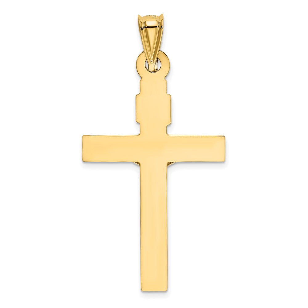 14k Two-tone 25 mm Crucifix Pendant (2.24 grams)